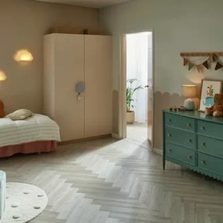 Woodpecker Weymouth 6mm Rigid Core LVT Floor Alaskan Oak Herringbone